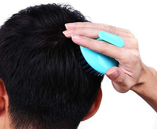 ZJchao 1 pulitore per cuoio capelluto, massaggiatore per capelli, shampoo, shampoo, doccia, balneazione, massaggiatore per capelli, massaggiatore per uso domestico (blu)