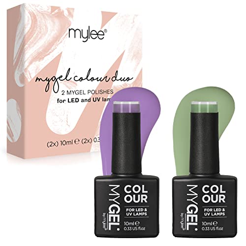 MYLEE MyGel by  Sage Advice Set Smalto per Unghie Gel Semipermanente 2x10ml UV/LED Nail Art Manicure Pedicure per Uso Professionale e Domestico Lunga Durata e Facile da Usare