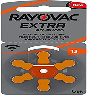 Rayovac Extra Advanced Batterie Acustiche Zinco Aria, Formato 13 Value Pack da 60 Batterie, Arancione