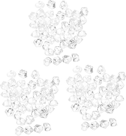 Toyvian 120 Pz Diamante Fai Da Te Coriandoli Tavola Cristalli Sposa Home Decor Strass Posteriori Piatti Roccia Di Ghiaccio Acrilico Cristalli Chiari Resina Carta Di Emissione Riempimento