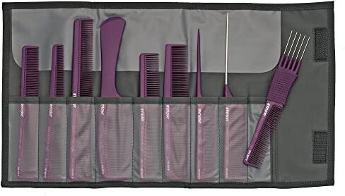 Jaguar – Pettine Set a pettine della linea viola metallizzato – Set di 9 diversi pettini