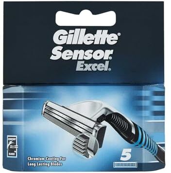 Gillette Sensor Excel Ricarica, 5 Pezzi