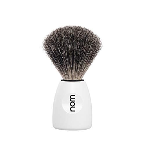 MÜHLE Nom LASSE Pure Badger Pennello da barba, colore: Bianco