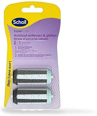 Scholl EXPERTCARE Rullo di ricambio 2 in 1 per rimuovere e lisciare i calli Ricarica per la rimozione dei calli elettrico di