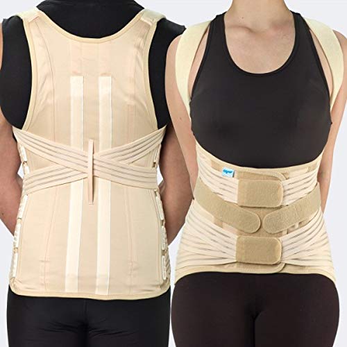 TIELLE CAMP Modello 537 M/F CampONE corsetto semirigido dorsolombare con spallacci, rinforzi paravertebrali e 4 tiranti pelvici XLarge