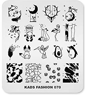 KADS FA064 新  Nail Art Stamp Plate Fashion Series Nail timbratura piastra modello immagine piastra Nail Art DIY decorazione strumento (FA070)