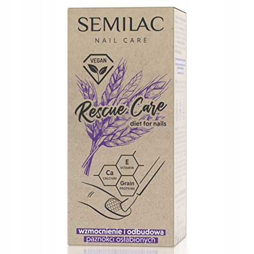 Semilac Rescue Care Nail Hardener Strengthening and Restoring Weakened Nails Vegan Formula 7 ml
