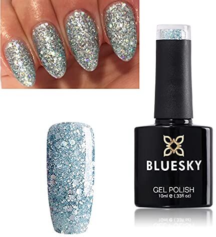 BLUESKY BLZ49 Diamond Mint Smalto gel soak off per lampada UV o LED, 10 ml, con 2 salviette lucidanti Homebeautyforyou