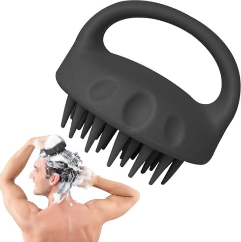 Generico Massaggiatore per spazzole per capelli, spazzola per capelli in silicone   Spazzola per lavaggio capelli in silicone Spazzola in silicone per la cura quotidiana dei capelli da donna con