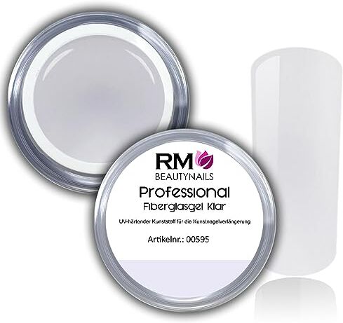 RM Beautynails Gel ricostruzione professionale in fibra di vetro, 250 ml, gel UV extra forte, medio e spesso viscoso