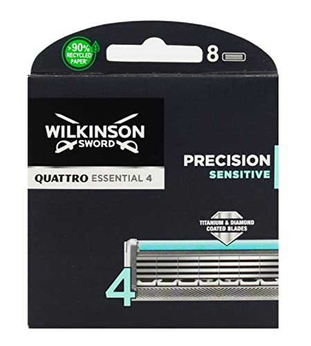 Wilkinson Sword Wilkinson Quattro Titanium sensibile Set 8 teste per rasoio