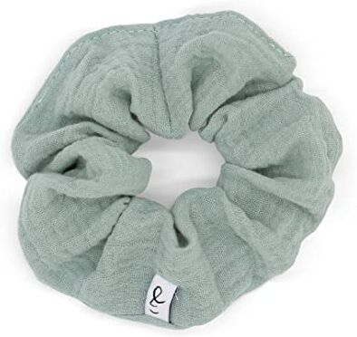 Hutch & Putch hutch&putch Premium Mussola Scrunchie da donna – Elastico per capelli in 100% cotone – Elastico per capelli sani – Scrunchie con forte tenuta senza punti di piegatura (acquamarina)