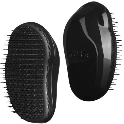 Tangle Teezer The Original Detangling Hairbrush   Perfect for Wet & Dry Hair   Two-Tiered Teeth & Palm-Friendly Design   For Glossy, Frizz-Free Locks   Pantera Nera