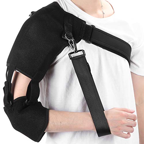 ZJchao Imbracatura per braccio di supporto per spalla, protezione per spalla di fissaggio per cuffia dei rotatori regolabile, cinghie di fissaggio per spalle per riabilitazione(destra)