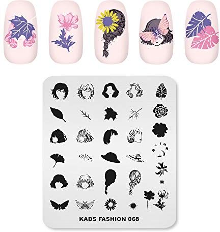 KADS FA064 新  Nail Art Timbro Plate Fashion Series Nail Stamping Plate Modello Immagine Piastra Nail Art DIY Decorazione Strumento (FA068)