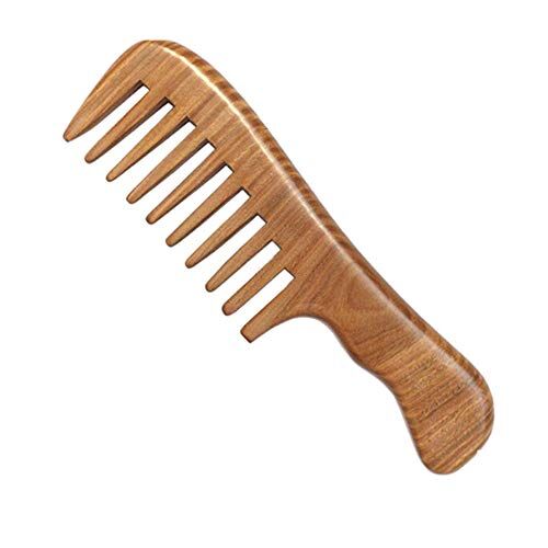 RAZZUM Spazzola for capelli in setola, 1 pezzo Pettine for capelli in legno di sandalo fatto a mano alla moda Massaggiatore for la testa Strumento for parrucchieri Pettine a denti larghi Pettini in legno