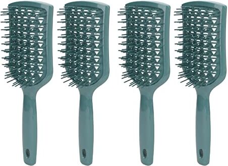 Generic Set di Spazzole per Capelli da 4 Pezzi con Design Scavato per lo Styling di Capelli Asciutti e Bagnati, Set di Pettini per Massaggio Districante per il Salone e la Toelettatura