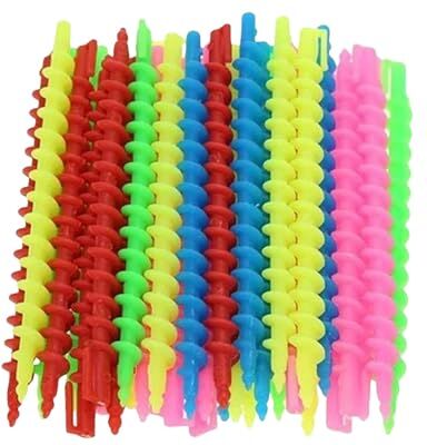 Generic Plastica lunga spirale capelli perm asta parrucchiere styling bigodino rullo strumento CnJ333 (oro, taglia unica)