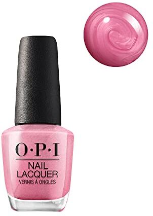 Wella OPI Nail Lacquer Smalto TonalitÃ Rosa per Unghie Lunga Durata Fino a 7 Giorni con Pennello ProWide Maxi per Unghie Ottime 15ml