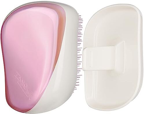 Tangle Teezer The Compact Styler Spazzola per capelli districante   Da viaggio con copertura protettiva e design a due denti   Perfetta per capelli bagnati, secchi e volanti   Holo Hero