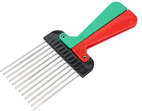 Generic Pettine Districante per Capelli con Denti in Metallo Migliorati, per Capelli Ricci, Spessi e Arruffati Manico Ergonomico in Plastica per uno Styling Facile e Confortevole