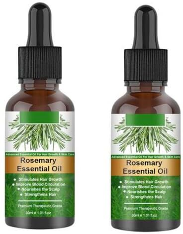 Generic Olio Di Rosmarino Per Capelli, Olio Essenziale Rosmarino Per Capelli Crescita 100% Puro Biologico Mint Rosemary Oil Per Sopracciglia E Ciglia Cura Della Pelle Per Capelli Secchi E Danneggiati 30ml