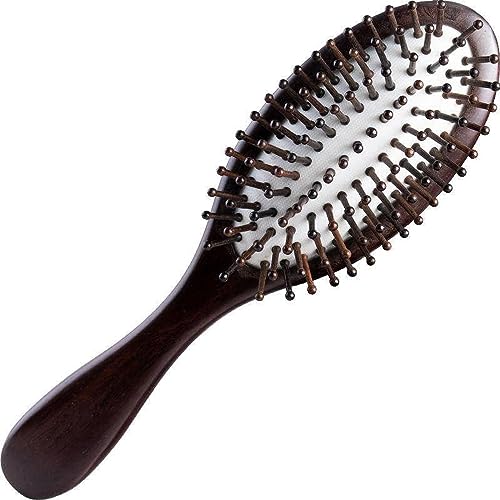 DANETI Spazzola per capelli pettine per capelli in legno di ebano antistatico per capelli cuoio capelluto massaggio pettine cuscino d'aria strumenti per lo styling per donne uomini