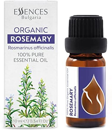 Essences Bulgaria Olio Essenziale di Rosmarino Biologico 10ml   Rosmarinus officinalis   100% Puro e Naturale   Non Diluito   Grado Terapeutico   Fattoria a Conduzione Familiare   Distillato a Vapore