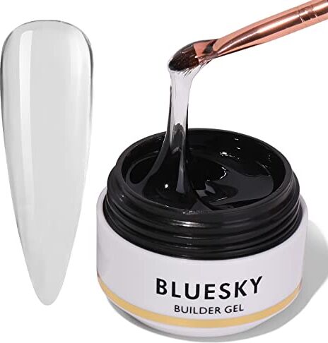 BLUESKY Gel Ricostruzione Unghie UV, Costruttore Semipermanente Acrigel,allunga e Ripara (Clear-15g)