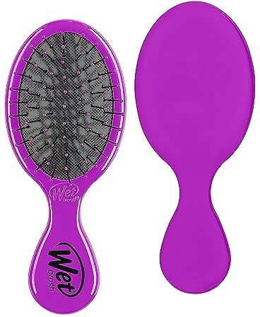 Wet Brush Spazzola per capelli districante Squirt con setole morbide IntelliFlex, mini districante da viaggio (Voilet)