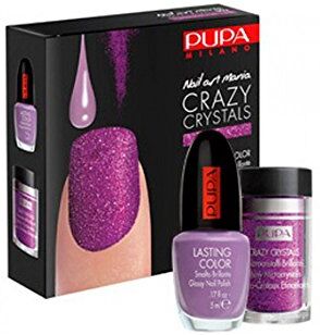 Pupa Nail Art Kit Crazy Crystal Tonalità 002 Fluo Violet