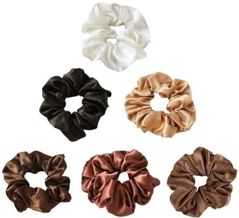 Generic 1 PZ Raso di Seta di Colore Delle Donne di Seta Scrunchie Elastico Fatto A Mano Coda di Cavallo Accessori Multicolore Della Fascia Dei Capelli