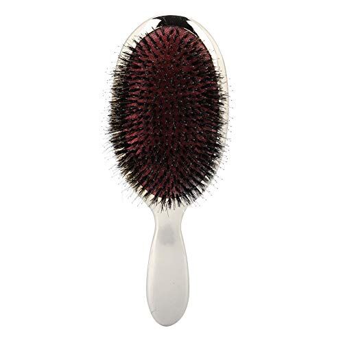 Agatige Spazzola per capelli a 2 colori Set di spazzole per capelli ovali antistatiche per donne e uomini(Argento)