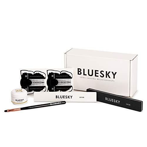 BLUESKY Kit di estensione per unghie in gel, per principianti, 15 ml, 50 adesivi per unghie, lima e tampone per unghie