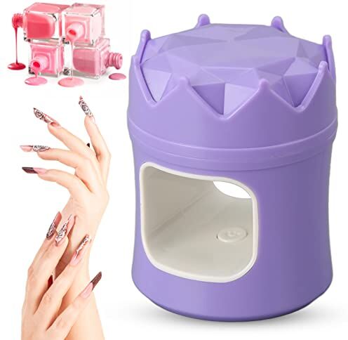 GFRGFH Lampada Per Unghie UV LED, Mini Luce UV Per Unghie in Gel, Essiccatore Portatile Ad Asciugatura Rapida Per Polimerizzare Le Unghie Per Manicure Salone di Bellezza Salone di Bellezza Casa(Viola)