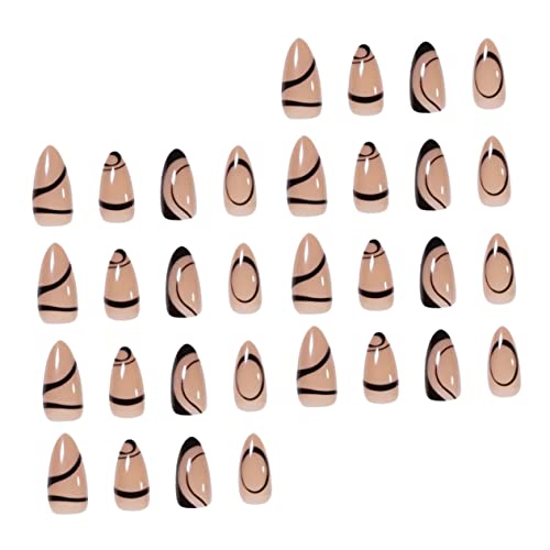 FRCOLOR Fake Nails 48Pcs Falsi Decori Coperture Per Unghie Decorazione Per Unghie Arte Manicure Completa Staccabile Consigli Per La Casa Patch Unghie Fai Te Per Kit Di Copertura