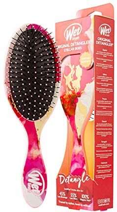 Wet Brush Spazzola districante originale per capelli, grafica con cieli rosa stellati, unisex, confezione da 1