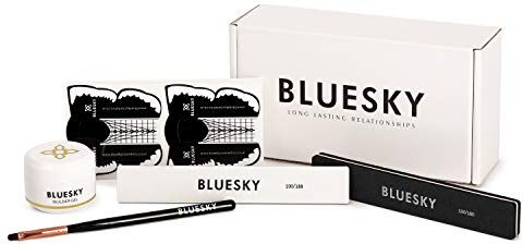 BLUESKY Kit di estensione per unghie in gel, per principianti, 30 ml, 50 adesivi per unghie, lima per unghie e tampone, spazzola per estensione unghie