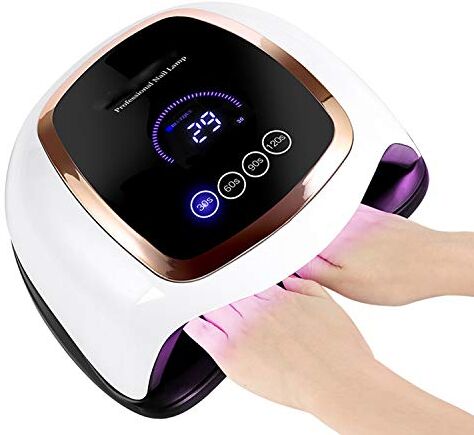 BAIAA Essiccatore UV Led Unghie, Lampada per Unghie Touch Screen con Display LCD Sensore Automatico e 4 Timer (30/60/90/120S) per la Polimerizzazione Della Resina con Strumenti Manicure (European plug)