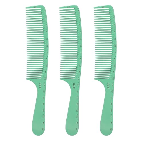 Generic Pettini per Capelli, 3 Pezzi Pettine per Capelli Districante Evita la Statica Dente Largo Manico Rotondo Pettine per Acconciature Pettine per Barbiere Stilista per Donne Capelli