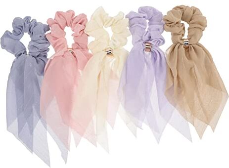 FRCOLOR 5 Pz Elastici Per Per Da Donna Updo Accessori Per Elastici in Raso Elastici Per Con Fiocco Elastici Per Ragazze Spago Mancare Papillon Tessuto