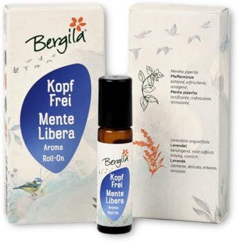 Bergila Aroma Roll On MenteLibera 10 ml bio 100% naturale di materia prima biologica e controllata qualità controllata e certificata