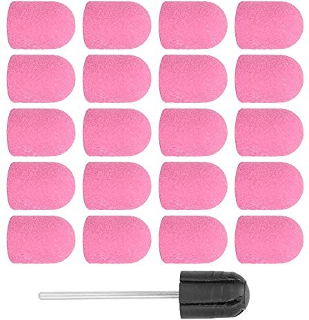 Generic Set di punte per trapano per levigatura unghie da 10 pezzi da 15 mm, accessorio per cappuccio per levigatura per unghie testa per levigatura lucidatura nail art(蓝色)