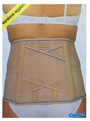 TIELLE CAMP Corsetto Elastico Lombosacrale Con Rinforzi Paravertebrali E Tiranti Pelvici H Cm 26 Xlarge