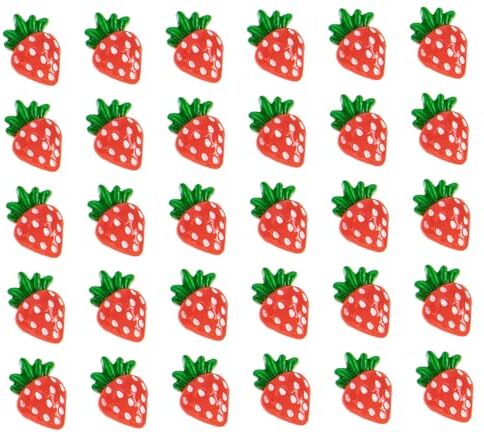 NOLITOY 30Pcs Accessori Di Arte Del Manicure Frutta Fascino Delle Donne Di Arte Del Di Fascino Fragola Fascino Ornamento Nail Design Frutta Fascino Resina Del