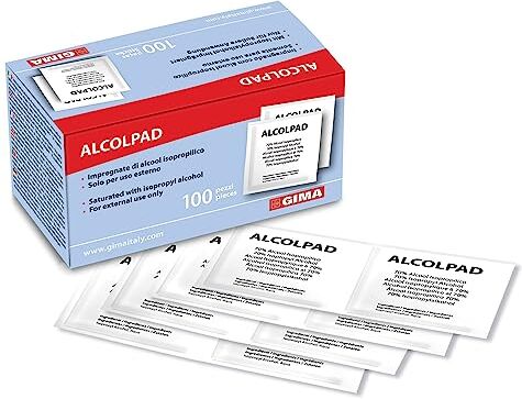 GIMA Alcohol Pad Alcomed, Pezzi di 100