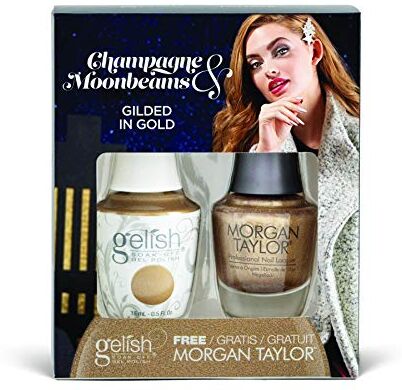 Gelish Harmony  & Morgan Taylor Duo Gilded In Gold, Gold Metallic 50 Gr