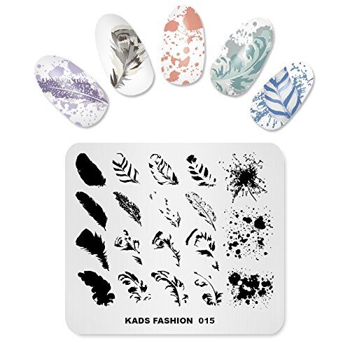 KADS nail stamping piatti design moderno & geometria fiore stile immagine manicure stamp Collection (FASHION 015)