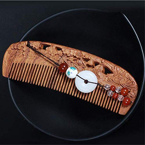 nobrand Pettine Di Legno Pettine Retrò Antistatico Perdita Di Capelli Nappa Massaggio Regalo Di San Valentino Prugna Orchidea Bambù Crisantemo 14 * 4.7 Cm