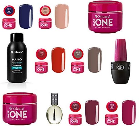 Silcare Inca Store Gel Color + W4 + Costruttori e sigillanti 15g + Primer + Nailo + Olio + Pennelli e glitter